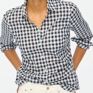 J. Crew Black and White Gingham Casual Shirt